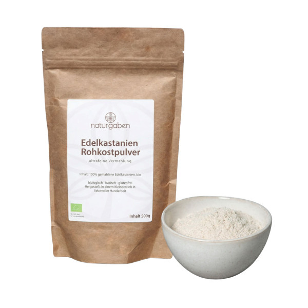 Edelkastanien Maroni Rohkost-Pulver ultrafein – bio & roh