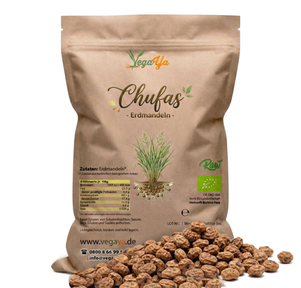 Erdmandeln ganz, keimfähig - bio & roh