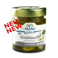 Knoblauch in Olivenöl mit Kräutern - bio