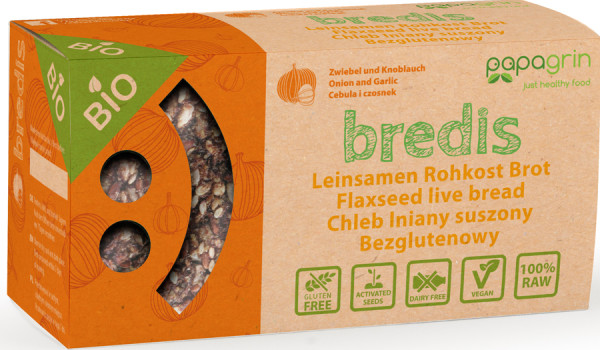 Bredis - Zwiebel-Knoblauch Brot - bio & roh