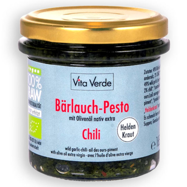 Heldenkraut - Bärlauch-Chili-Pesto - bio & roh