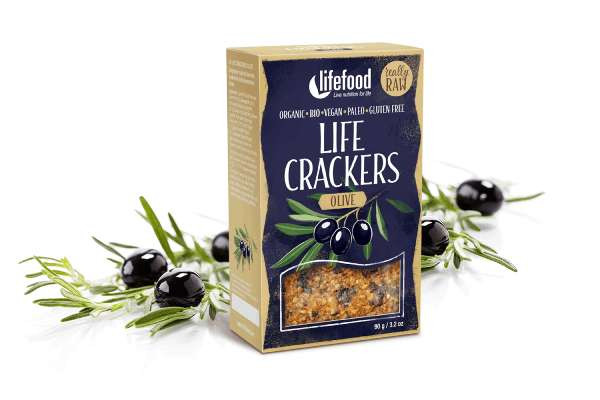Life Crackers Olive - bio & roh (90 g)
