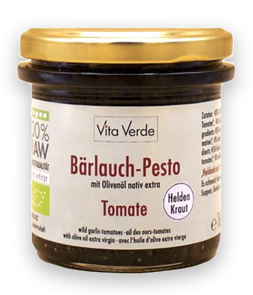 Heldenkraut - Bärlauch-Tomaten-Pesto - bio & roh