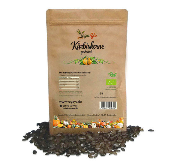Gekeimte Kürbiskerne - bio & roh