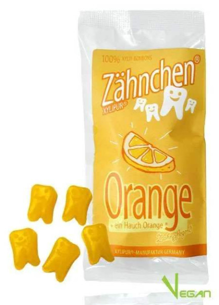 Xylitol Zähnchen® Orange- Zahnpflege Bonbons