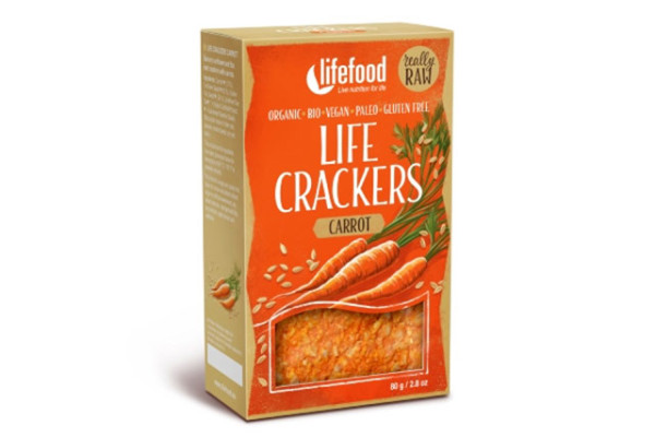 Life Crackers Carrot - bio & roh (80 g)