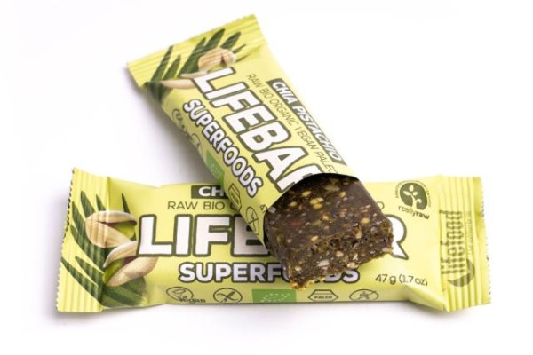 Lifebar Superfoods - Chia & Pistachio - bio & roh
