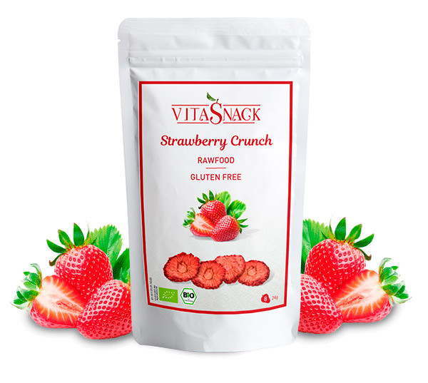 Erdbeer Crunch Vita Snack - bio & roh