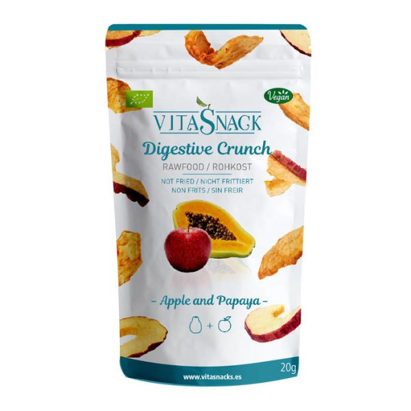 Digestive Crunch - Apfel & Papaya - Vita Snack - bio & roh