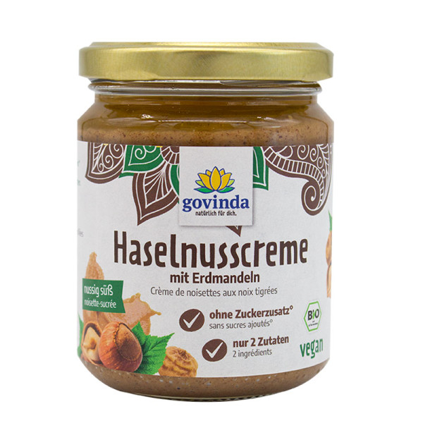 Haselnusscreme mit Erdmandeln - bio