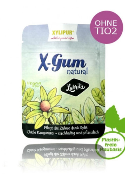 XYLIPUR® X-Gum natural Lakritz - Chicle Zahnpflegekaugummi