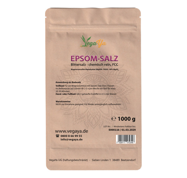 Epsom-Salz - Bittersalz food grade (1 kg)