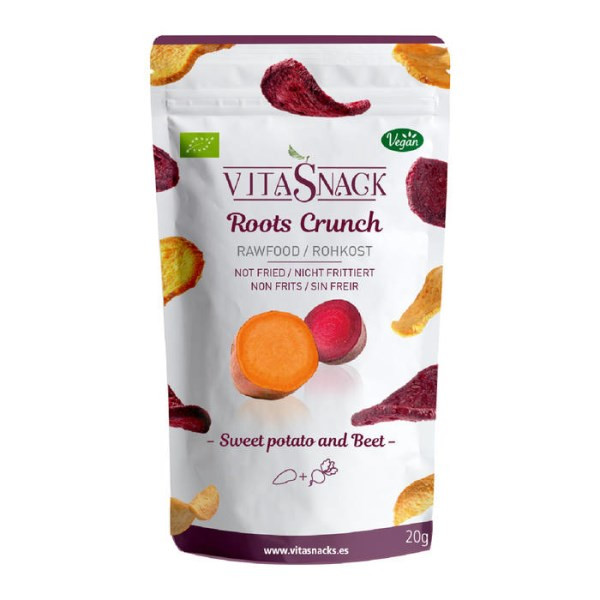 Roots Crunch - Süßkartoffel & Rote Bete - Vita Snack - bio & roh