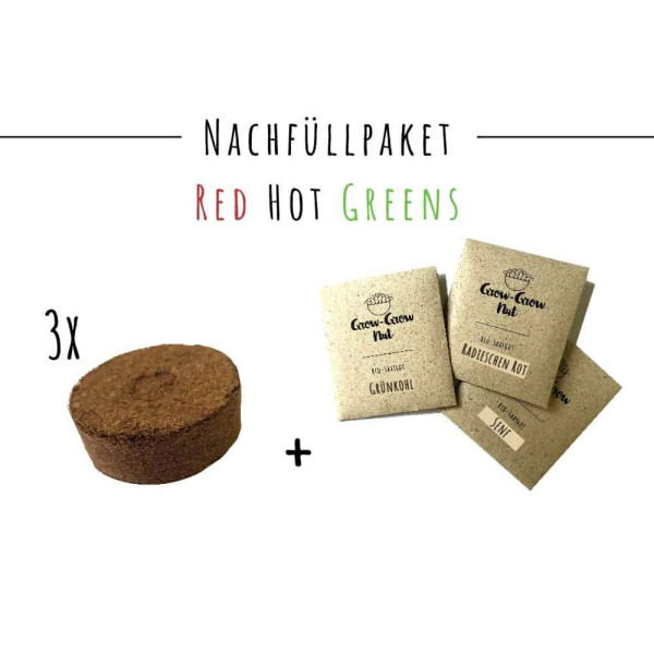 Grow-Grow Nut Nachfüllpaket Red Hot Greens