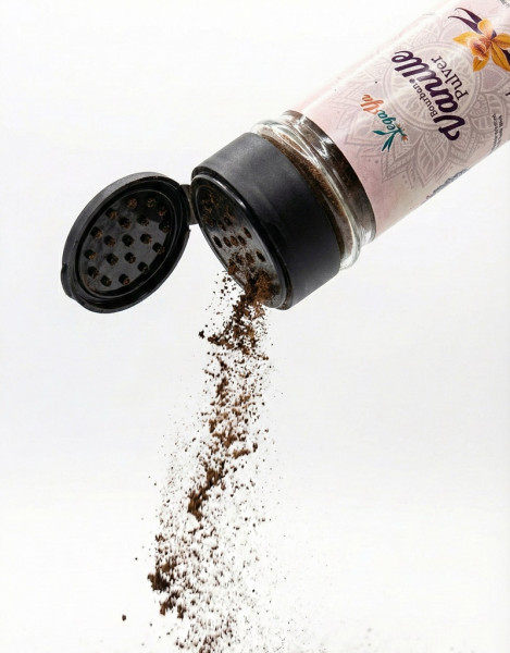 Bourbon Vanillepulver im Streuglas - bio (50 g)