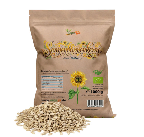 Sonnenblumenkerne aus Italien - bio & roh
