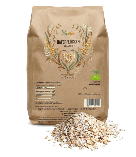Gekeimte Haferflocken - bio & roh