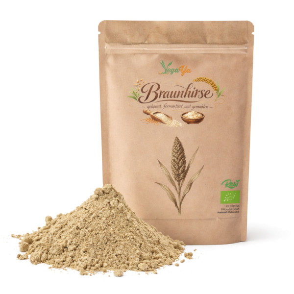 Braunhirse fermentiert, gekeimt & gemahlen - bio & roh