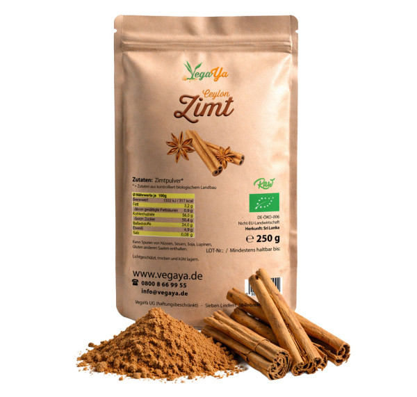 Ceylon Zimt - Pulver (250g) - bio & roh
