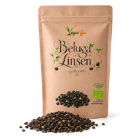 Beluga-Linsen gekeimt - bio & roh