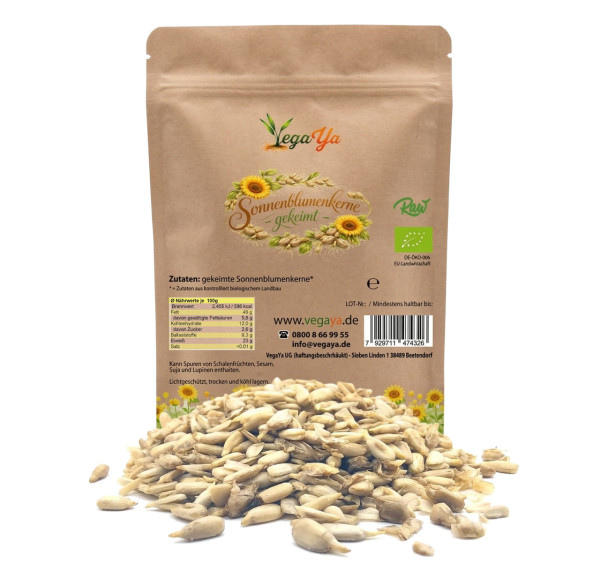 Gekeimte Sonnenblumenkerne - bio & roh