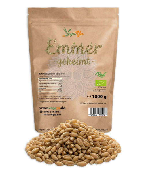 Emmer Urkorn gekeimt - bio & roh