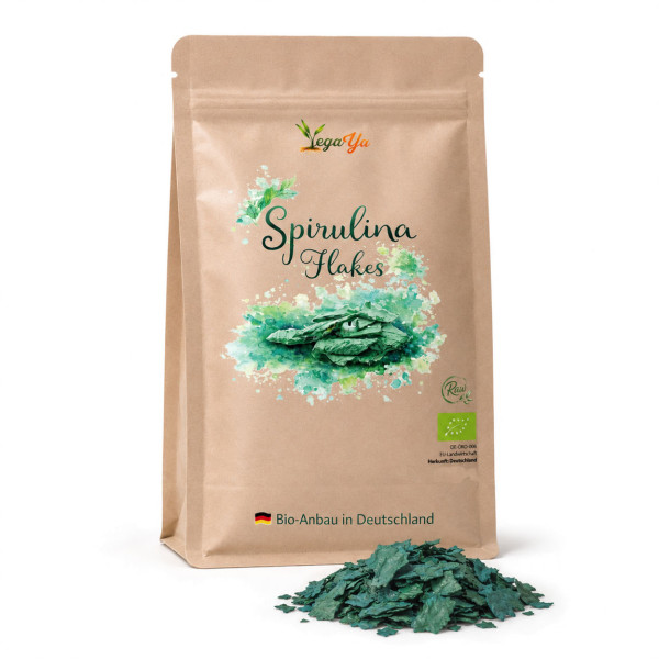 Spirulina Flakes aus Deutschland - bio & roh
