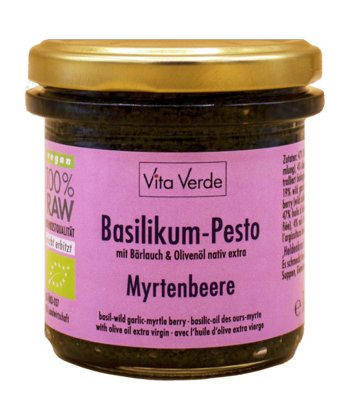MHD 30.04.23 - Basilikum-Myrtenbeere-Pesto - bio & roh