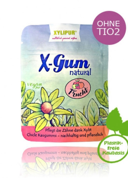 XYLIPUR® X-Gum natural Frucht - Chicle Zahnpflegekaugummi